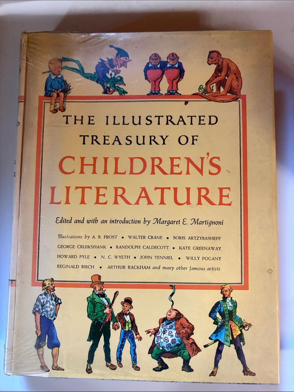 1955 The Illustrated Treasury of Children's Literature - Cream/Red Hardcover